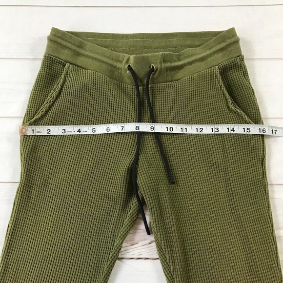 Cotton Citizen Women Waffle Knit Olive Green Jogger Pants Small - Picture 9 of 13